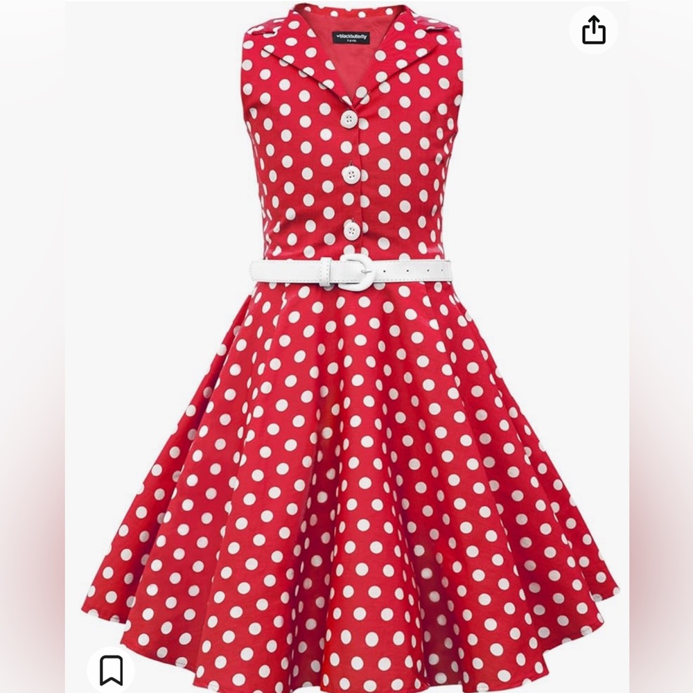 Kids Vintage Polka Dot ‘50s style dress